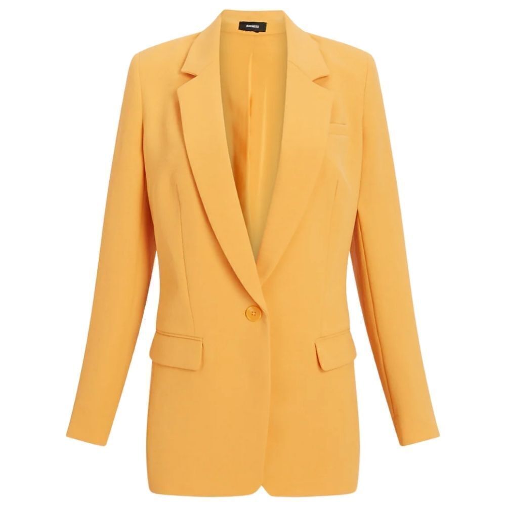 Express Twill One Button Cinched Boyfriend Blazer Size XL